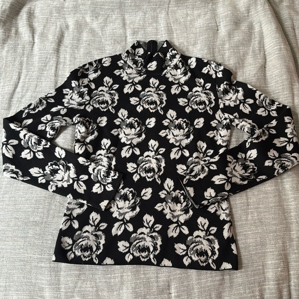 Balenciaga Floral Mockneck Sweater